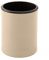 eglooh - Orfeo - Pen Pot for Desk - Round Design - Made of Beige Leather - cm 7,8 x 7,8 H.9,5 - Handmade Stitchings and Resistant Core - Made in Italy
