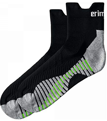 Erima Unisex Lauf Socken (2181908), schwarz, 35-38