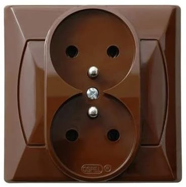 AKCENT Doppelsteckdose z/u braun GP-2AZ/24 Kufel 5907577413835