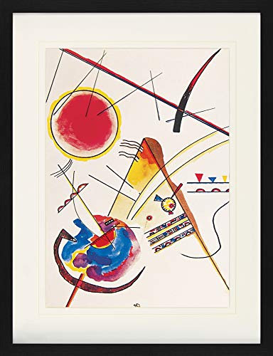 1art1 Wassily Kandinsky Poster Aquarell Aus Dem Gästebuch Hess, 1925 Gerahmtes Bild Mit Edlem Passepartout | Wand-Bilder | Im Bilderrahmen 80x60 cm