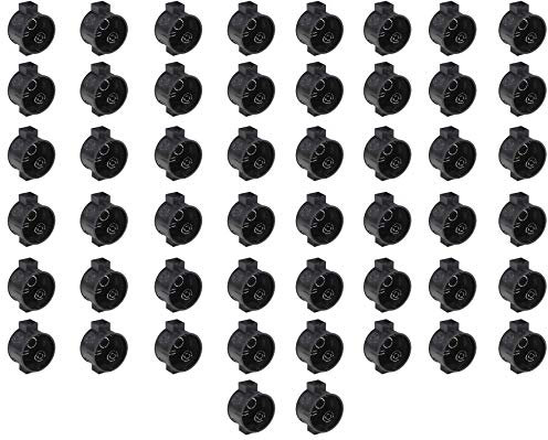 Meister Schalterdose Unterputz - 40 mm tief - schwarz - 50 Stück - 60 mm Durchmesser - Zum Einbau von Schaltern & Steckdosen / Unterputzdose mit Tunnelstutzen / Gerätedose / Abzweigdose / 7460020