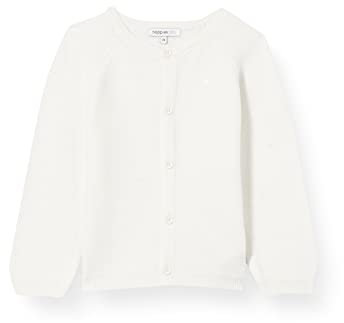 Noppies Baby U Cardigan Knit Naga Maglione, Bianco – C001, 62 cm Unisex-Bimbi