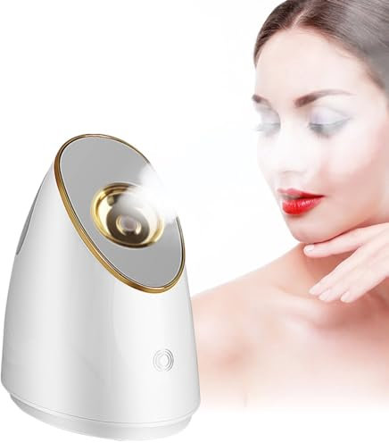 Gesichtsdampfer 100ml Gesichtssauna Nano Dampf für Gesicht Sauna SPA Spray Feuchtigkeitscreme Gesichtssprayer Luftbefeuchter Beauty Tool Reinigt und Befeuchtet die Haut(EU-Gold)