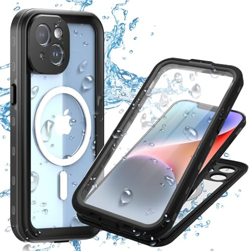 digi marker for iPhone 14 Waterproof Case With MagSafe Magnetic,IP68 Waterproof Snowproof Dustproof Shockproof Built-in Screen Protector Camera Lens Protector Clear Cover For iPhone 14-6.1inch