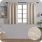 MRTREES Beige Verdunkelungsvorhänge Küchenvorhänge 30 Tropfen 2 Paneele Wohnmobil Vorhänge Kleine Halbvorhänge für Küche Kleine Vorhänge Badezimmer Schlafzimmer Wohnzimmer 75 x 75 cm
