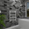 600mm (w) x 800mm (h) Straight White Gloss Heated Towel Ladder Rail Bathroom Radiator - 1575 BTUs