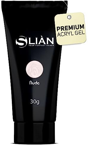 Slian Acrylgel zur Nagelverlängerung mit Schablonen - Schadstofffreies Nagelgel Nude - Veganes Acryl Gel für perfekte Press on Nails - Widerstandsfähiges NailGel für Dual Tips