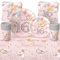 69pcs Pink Happy 16th Birthday Party Tableware Decorations for Girls, Disposable Set With Tablecloth, 7inch Paper Plates, Napkins, Cups