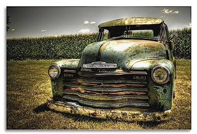 YBHF Auto-Poster für Chevy Truck, Wandkunstdruck, Retro-Ästhetik, Raumdekoration, 40 x 60 cm, ungerahmt