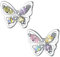 Pargleev Cute Butterfly Stud Earrings Sterling Silver 925 Dainty Cubic Zriconia Crystal Studs Gifts for Women Girls