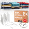Neatly Made Hohe weiße Draht-Regal-Trennwände für Schrankorganisation – stabile und einfach aufzubauende Schrankregal-Trennwände mit zusätzlichem rotgoldenem Aufhänger (30,5 cm Drahtregale, 16er-Pack)