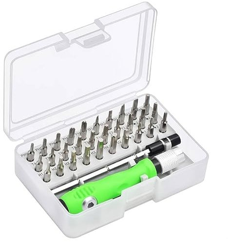 AREC 32 in 1 Precision Screwdriver Tool Set, CR-V Steel, Hex & Torx, Magnetic Tip, Ergonomic, Repair & Disassemble Electronics & Household Appliances