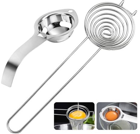 2 Stück Eigelbtrenner Eier Trennhilfe Eiertrenner Egg Separator Eiertrenner Edelstahl Zur Herstellung von Kuchen, Kakaokuchen, Apfelkuchen usw