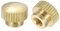 QUARKZMAN Tuercas de Pulgar Estriadas, 2 Unidades M4 x D10mm x H8mm de Latón con Cabeza Alta y Agujero Ciego con Collar, Perillas Redondas de Cabeza Alta y Agujero Ciego