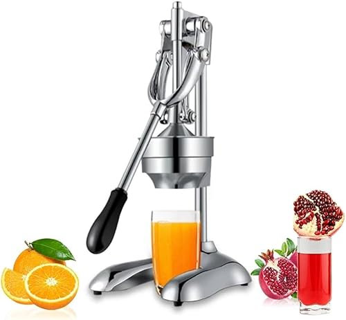 Exprimidor de cítricos de grado comercial, exprimidor de frutas manual profesional prensado a mano, exprimidor de frutas de acero inoxidable, exprimidor de naranja resistente