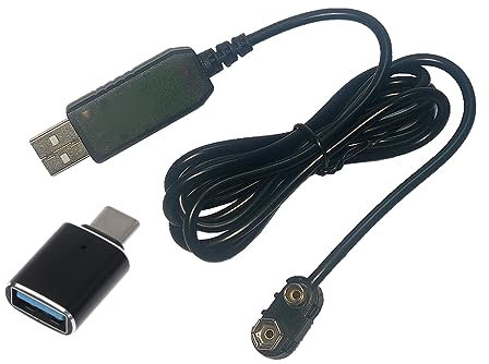BAYORE 6F22 9V Ersetzen Sie 9-Volt Batterien Durch USB/Typ C Netzteil OTG Adapter