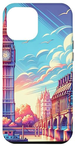 Hülle für iPhone 15 Pro Max London City Modern Britain Vereinigtes Königreich Retro British