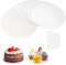 Mispudin 12 Piezas Base para Tartas Redonda de 30 cm, Base Tarta Blanca, Bandejas Carton Redondas con Espátula para Tartas, Soporte para Pasteles Carton, para Transporte de Pasteles y Tartas