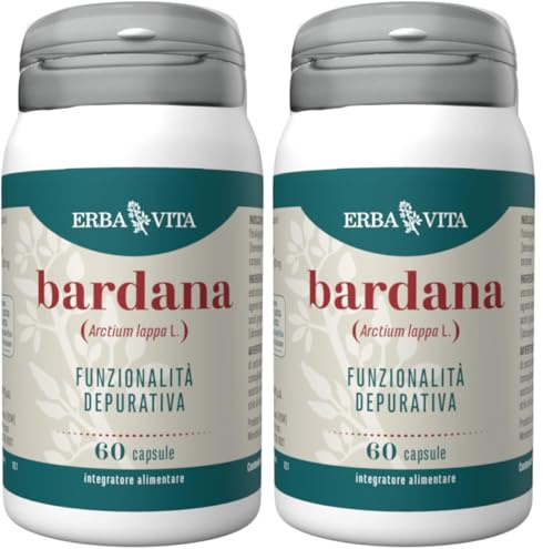 ERBA VITA Integratore Alimentare di Bardana - 60 Capsule - Utile alla depurazione dell'organismo (Confezione da 2)