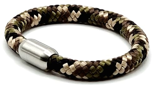JoJewelry Paracord Herren Armband – Kollektion „Los Angeles“ – Silberverschluss – in 10 Farben & 4 Längen erhältlich – hochwertiger Edelstahlmagnetverschluss – mit Geschenkbox