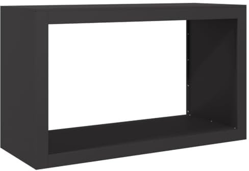 vidaXL Portant de bois de chauffage noir 100x40x60 cm acier, magasin de bûches, porte-bûches de cheminée, support de bûches, stockage de bûches