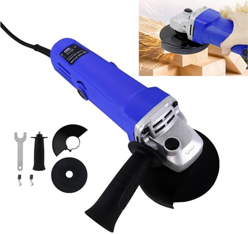 Angle Grinder 2000W Corded Angle Grinder 115mm/4.5inch Grinding Disc with Adjustable Auxiliary Handle and Wrench - 12000 RPM Electric Grinder Tools for Sanding Cutting, Grinding, Polishing