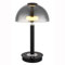 Globo LED Tischleuchte Touch Nachttischleuchte Touchdimmer Tischlampe dimmbar Rauchglas, Metall schwarz, 7W 255Lm warmweiß, DxH 18x31,5 cm
