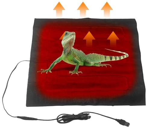 Winter Lizard Heating Pad - Thermostat Reptile Heat Pad, Usb Plug in Heating Pad Pets Waterproof | Low Consumption Reptile Heater, Washable Pet Warming Pad for Small Mammals, Reptile, Winter