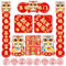 Chinese New Year Decoration, Chinesisches Neujahr Couplets, 21 Stück Chinesische Couplet Deko Set mit Traditionelle Couplets Hongbao Tür Fenster Aufkleber für Chinesisches Neujahr 2025