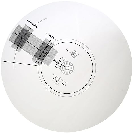 MERRYHAPY Justierschablone Plattenspieler Tonabnehmer Rutschfeste Kalibrierplatte Vinyl Zubehör 3mm Acryl Messlineal zur Nadel und Winkelkalibrierung für Schallplatten