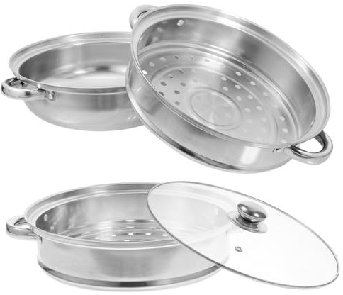 Cabilock Vaporera De Cocina Olla Vaporera Multifuncional Acero Inoxidable Tamaño Adaptable De Usar