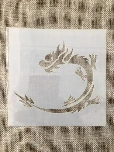 Schablonen zum Basteln, wiederverwendbar, 13 cm, kleine Drachen-Schablonen zum Malen auf Holz, Heimdekoration, Schablone für die Wand