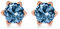 MGJ™ 925 Sterling Silver Stud Earrings with 18K Rose Gold | Colour-Change Alexandrite Earrings | Blue to Purple to Green | Ready-to-Gift White Box & Pouch | Personalized Message (Happy Birthday)
