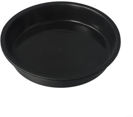 Gdfnmogo Sottovaso per piante, confezione da 2 vassoi rotondi in plastica PP, per piante grasse da interni, vasi di fiori da 10,2 cm, 17,8 cm, 20 cm, 25 cm, colore: nero (17,8 cm)