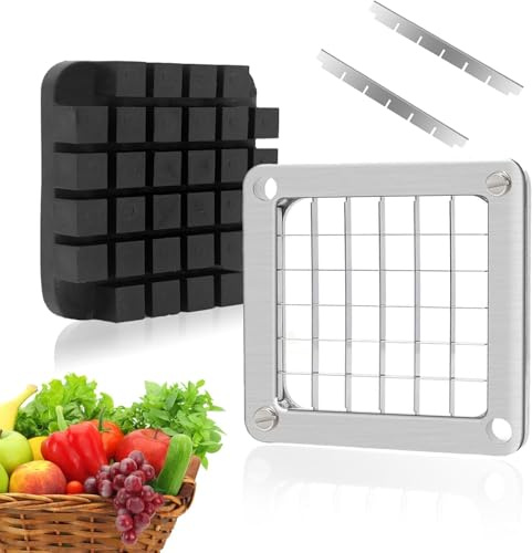 1/2'' Replacement Chopper Blade & Pusher - for Vegetable, Fruit & French Fry Cutting Machines, Silver