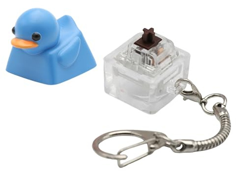 Porte-clés en résine Canard Quacking - Accessoire pour les amateurs de claviers d'ordinateur - Cadeau idéal - Décoration avec porte-clés