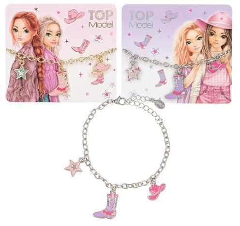 Topmodel Verstellbares Armband mit Anhängern, Größe 23 cm