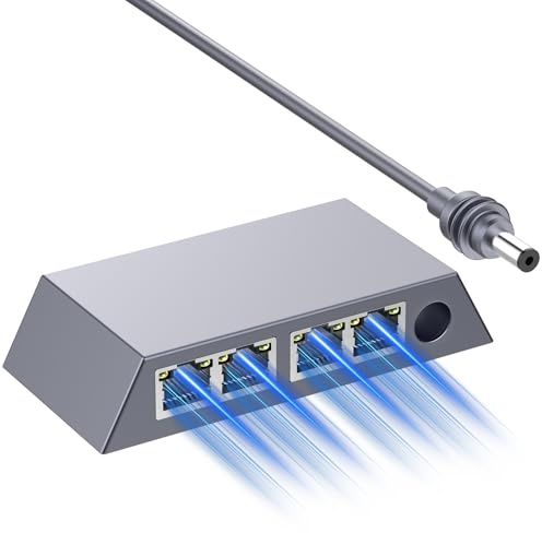Starlik Ethernet-Adapter, Starlik Gen3 / Mini mit 4 Ports, Gigabit, 4 Netzwerkgeräte gleichzeitig, WiFi Extender Hub | bis zu 1 Gbit/s