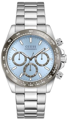 GUESS Herren Uhr Armbanduhr Arthur Edelstahl