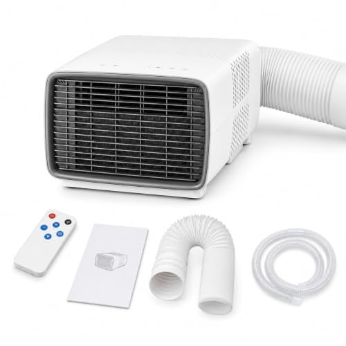 Tragbare Klimaanlage, 2700 BTU, 3-in-1, für Haus und Wohnwagen | Kühlen, Entfeuchten und Lüften von Haus und Wohnwagen; Nachtmodus, Fernbedienung, Timer und Abgasrohr