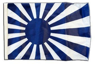 Flaggenfritze Flagge/Fahne Fanflagge blau weiß + gratis Sticker