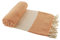 Stefano Ferrante ELMAS Hamamtuch Saunatuch Pestemal Fouta Strandtuch Badetuch Handtuch Baumwolle Backpacker 100x180 cm (Orange)