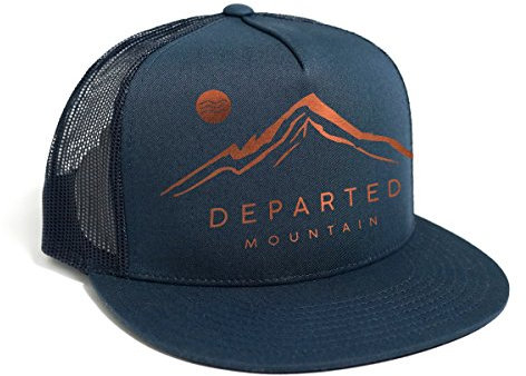 DEPARTED Herren Mesh Trucker Hat mit Print/Aufdruck - Snapback Cap - No. 50, Coastal Navy