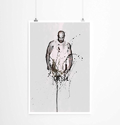 Vin Diesel 90x60cm auf Masterclass Metallic Pearl High Gloss Photo Paper