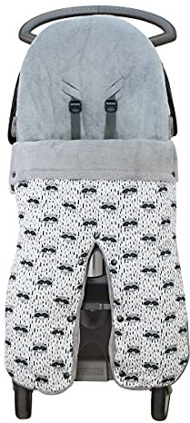 JYOKO KIDS Fußsack fur Kinderwagen kompatibel mit Stokke, Cam Cubo, Quiny Mood (Fleece, Raccoon)