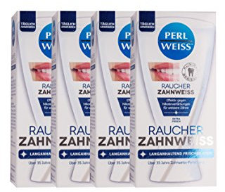 4x Perlweiss Raucher-Zahnweiss 50ml sichtbar weissere Zähne