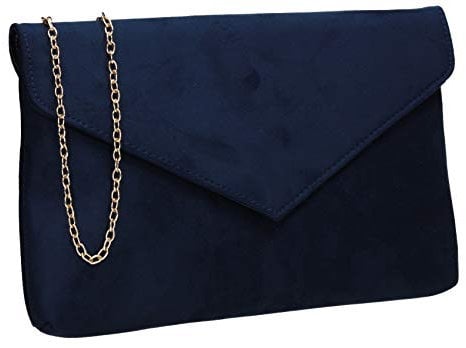 SwankySwans Women's Rosa Clutch Bag, Navy Blue, One Size
