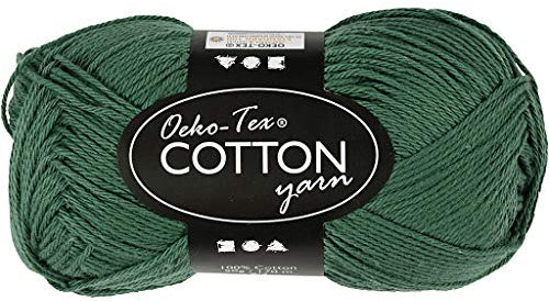 Creativ Cotton Yarn, Dark Green, One Size