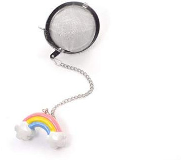 Cha Cult Tee-Ei Regenbogen Edelstahl, mit Anhänger Ø ca. 5 cm