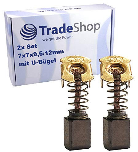 2 x Carbon Brushes Motor Carbon 7 x 7 x 9.5/12 mm for Makita Tin Snips DJS161 BJS161 Leaf Blower DUB361 BUB360 Band Saw DPB180 BPB180